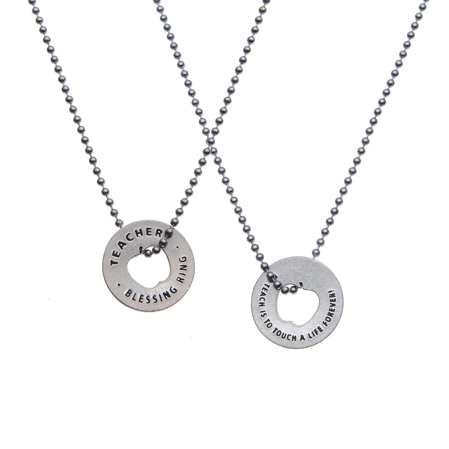 Teacher Blessing Ring – To Teach Is to Touch a Life Forever Apple Double-Sided Silver Token