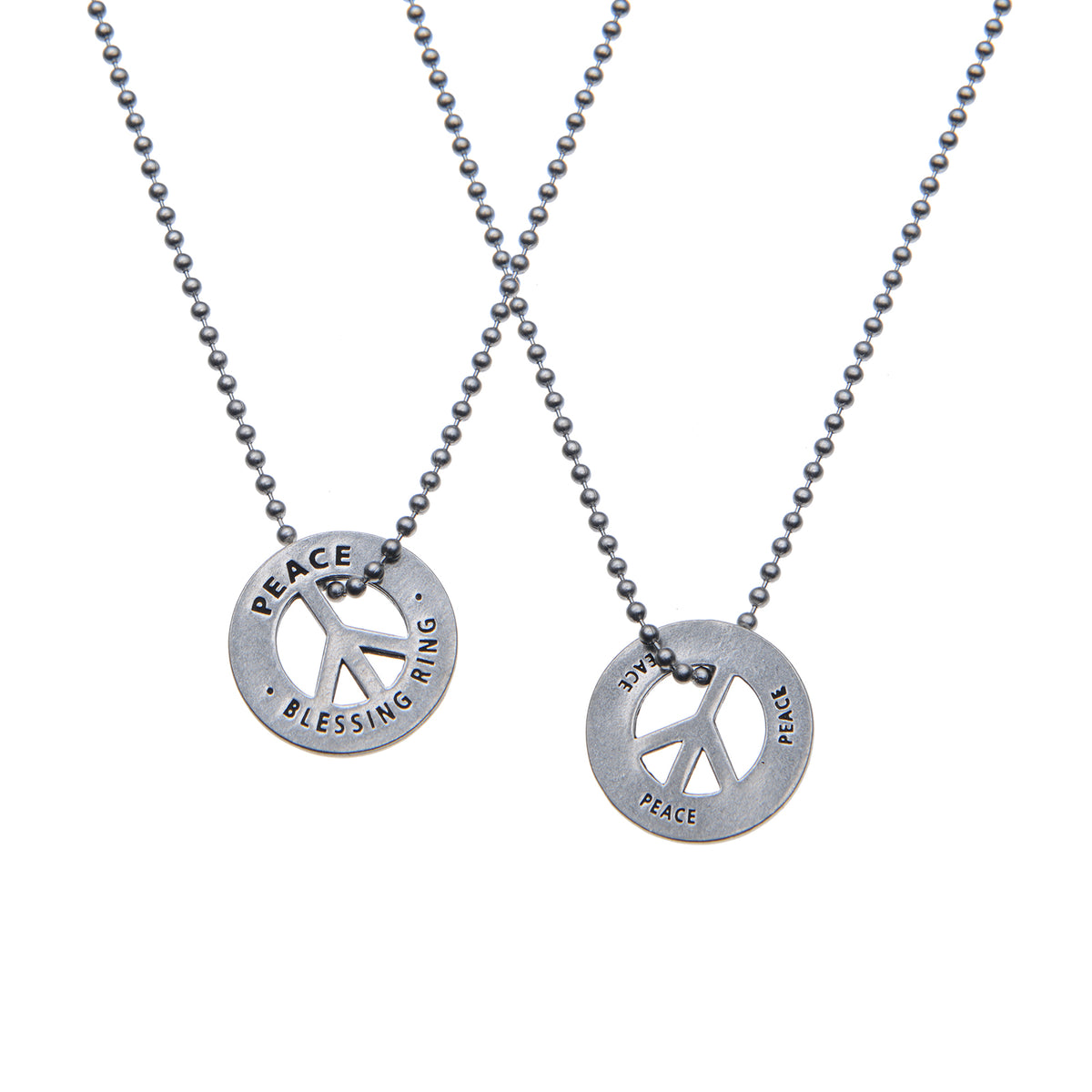 Peace Blessing Ring – Peace Peace Peace Double-Sided Silver Token, Quarter-Size