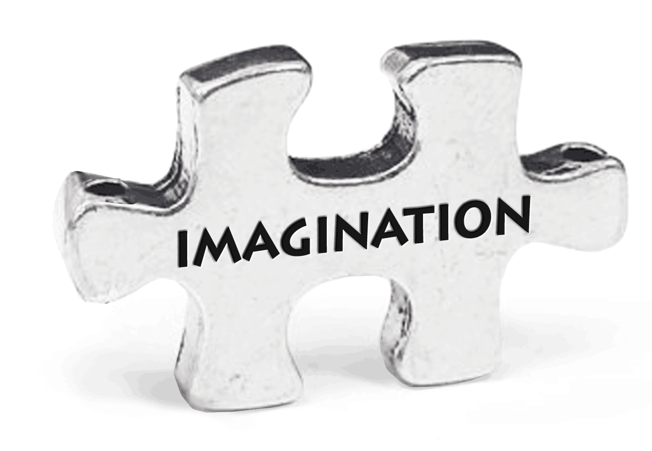 Imagination Puzzle Token on 30" Ball Chain