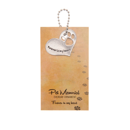 Everyday Ornaments - Rainbow card with Pet Memorial Heart & Chain