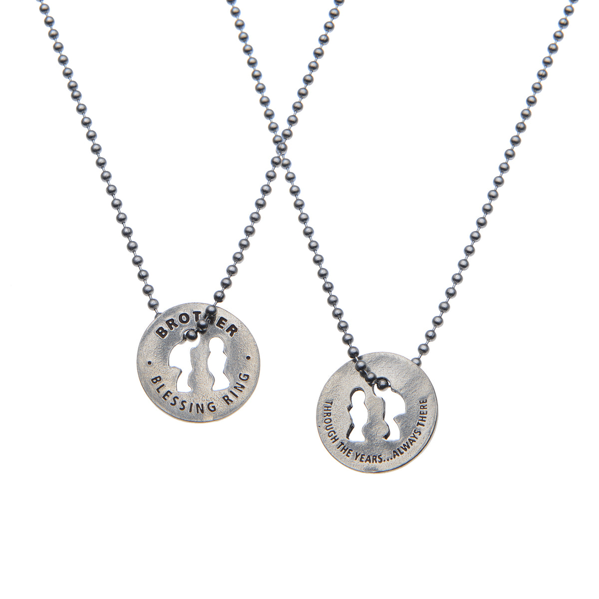 Brother Blessing Ring – Through the Years Always There Two Brothers Double-Sided Silver Token