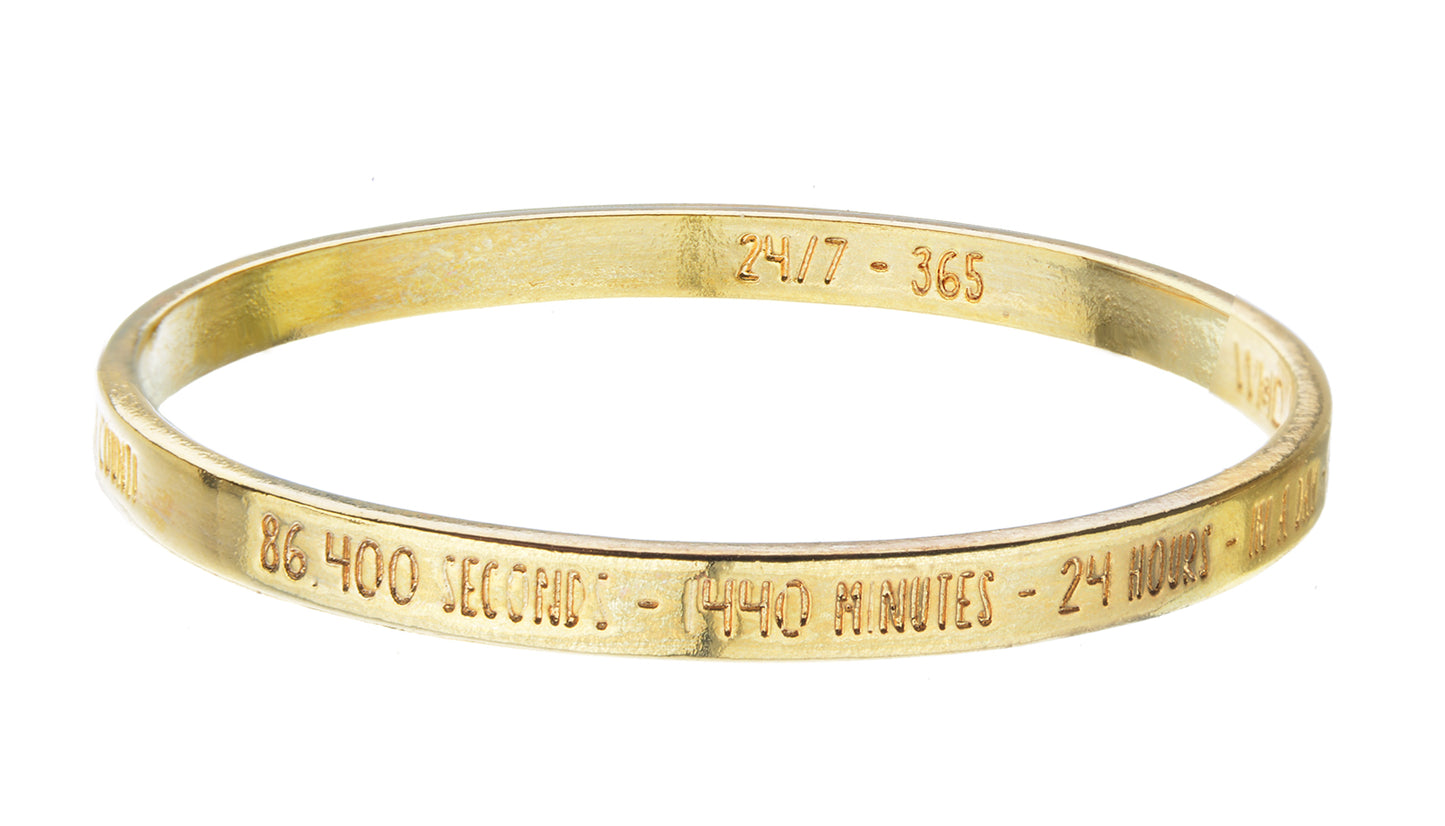 Gold Line - 24/7 365 Bangle Make Every Moment Count