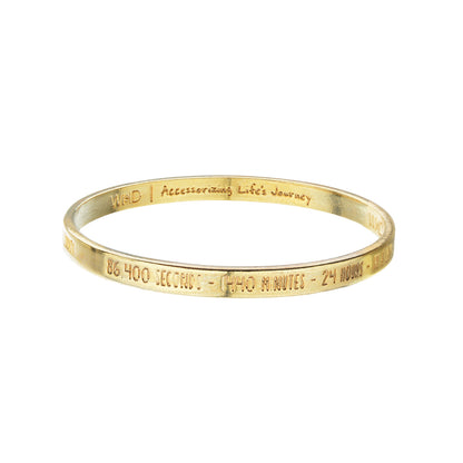 Gold Line - 24/7 365 Bangle Make Every Moment Count