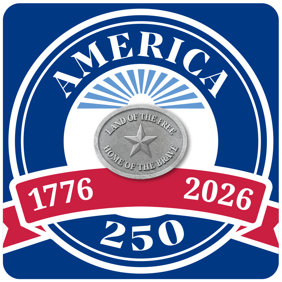 America 250 Lapel Pin — Land of the Free, Home of the Brave
