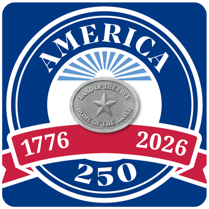 America 250 Lapel Pin — Land of the Free, Home of the Brave