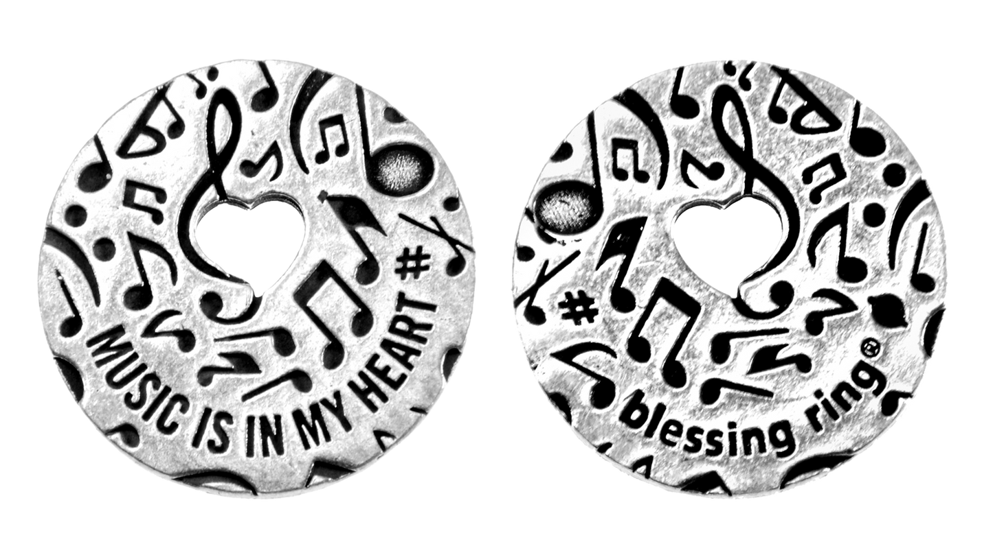Music is in my Heart Blessing Ring