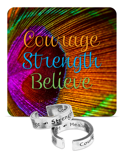 Courage Strength Believe Inspire Ring