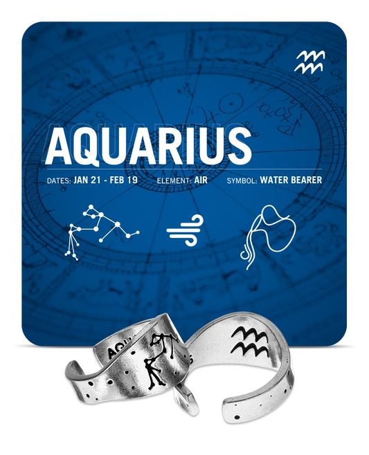Zodiac Ring - Aquarius - Celestial