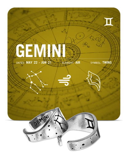 Zodiac Ring - Gemini - Celestial