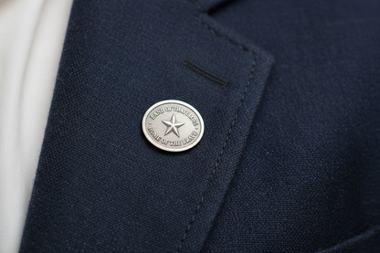 America 250 Lapel Pin on Blazer