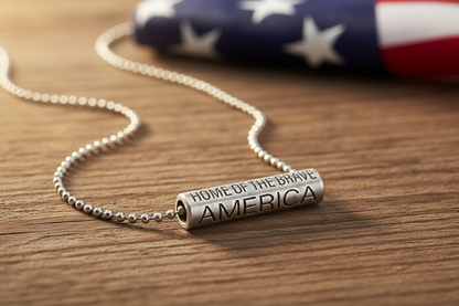 America 250 Round Bead Necklace Lifestyle