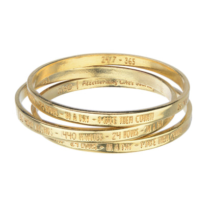 Gold Line - 24/7 365 Bangle Make Every Moment Count