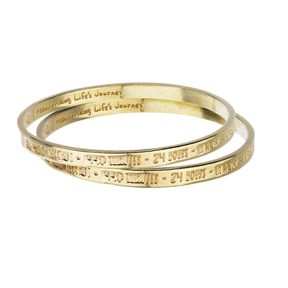 Gold Line - 24/7 365 Bangle Make Every Moment Count