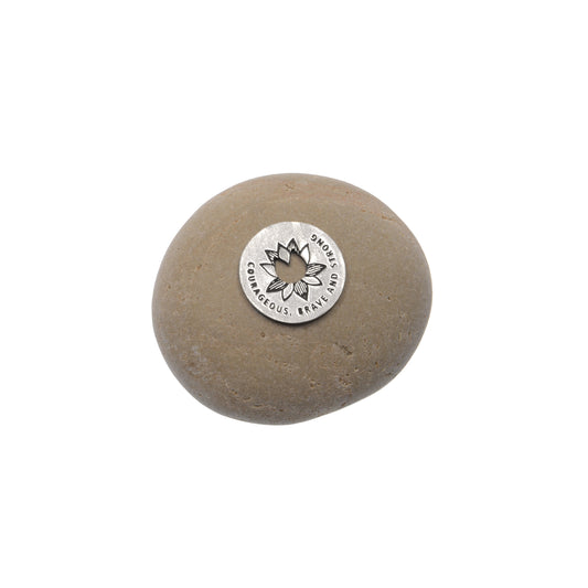 Courageous Brave & Strong - Meditation Stone