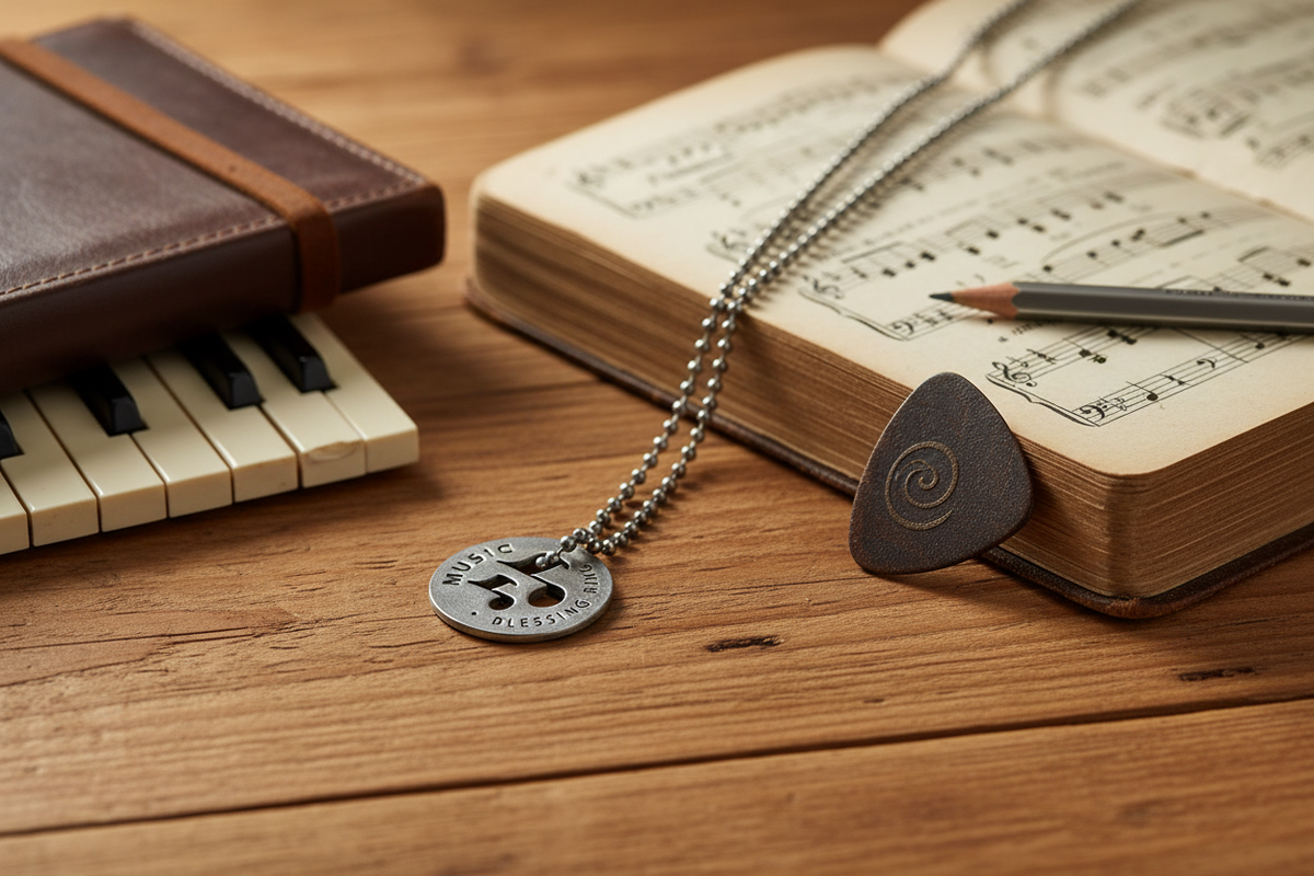 Music Blessing Ring – Universal Language Music Notes Double-Sided Silver Token, Quarter-Size