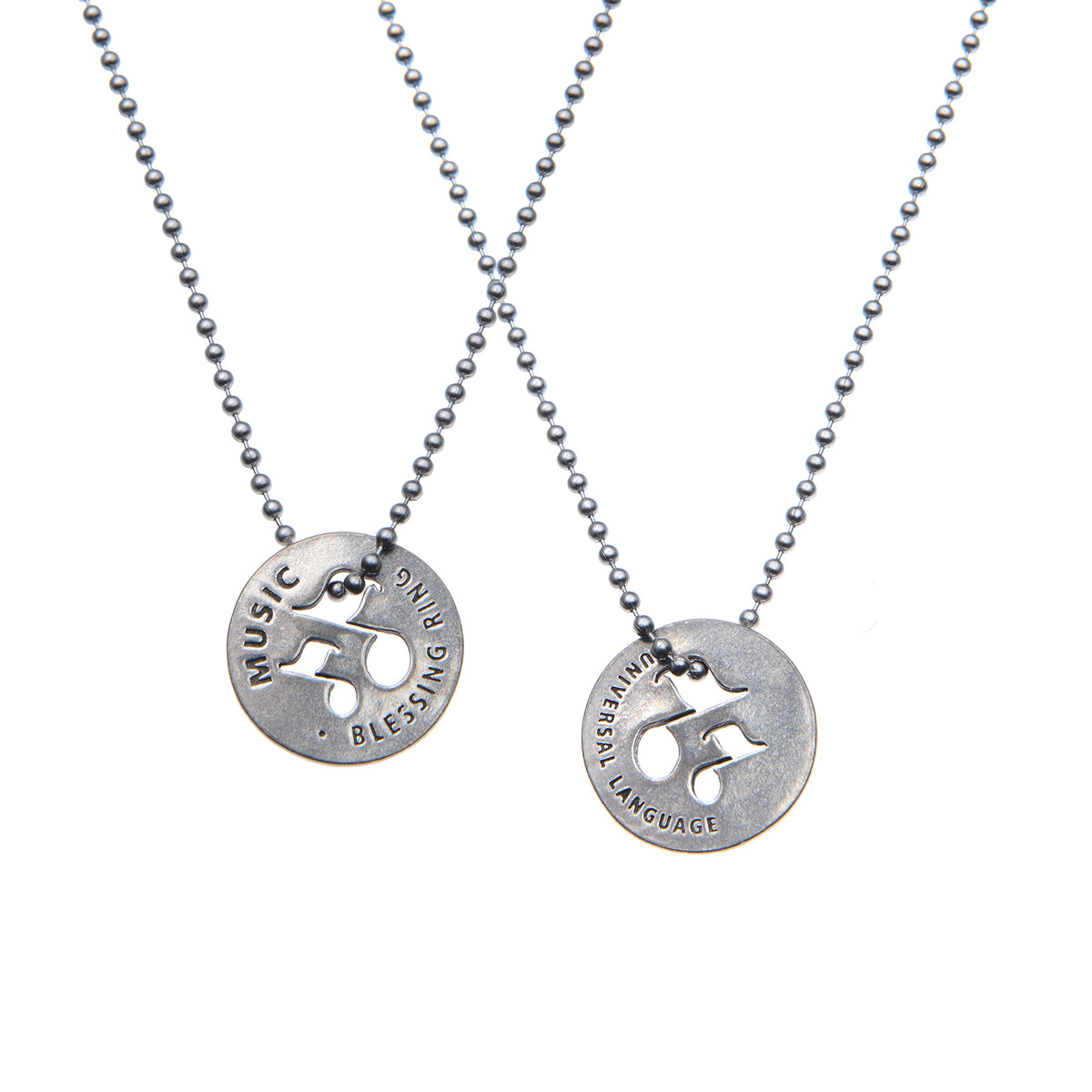 Music Blessing Ring – Universal Language Music Notes Double-Sided Silver Token, Quarter-Size
