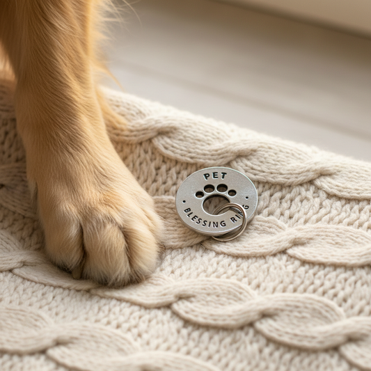 Pet Blessing Ring with Dog Paw