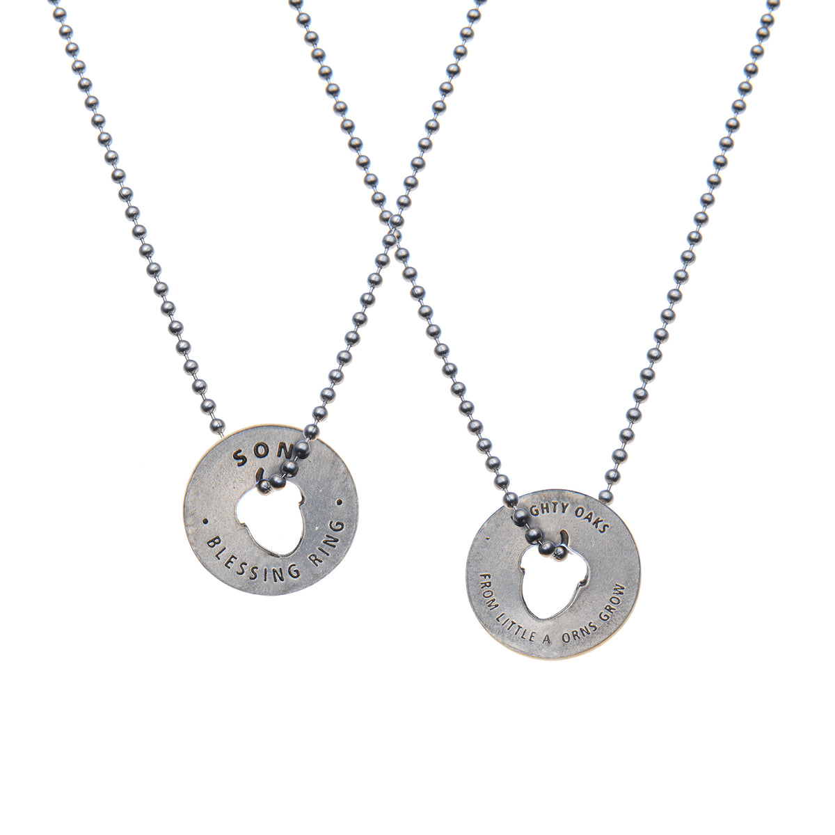 Son Blessing Ring – Mighty Oaks From Little Acorns Grow Acorn Double-Sided Silver Token