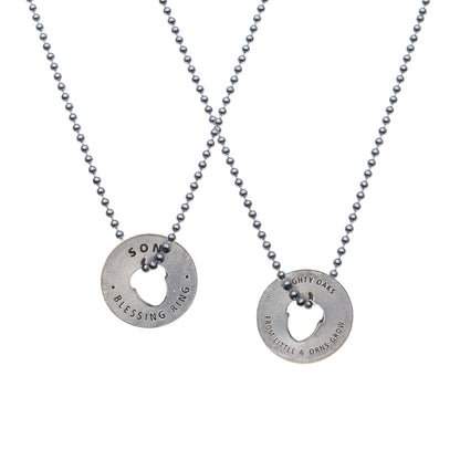Son Blessing Ring – Mighty Oaks From Little Acorns Grow Acorn Double-Sided Silver Token