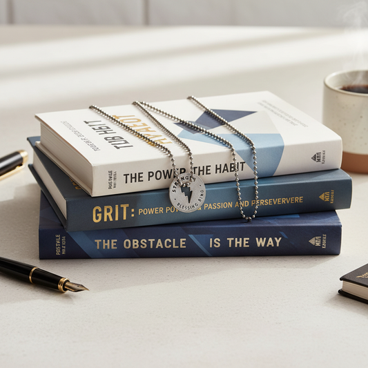 Strength Blessing Ring on Stack of Books