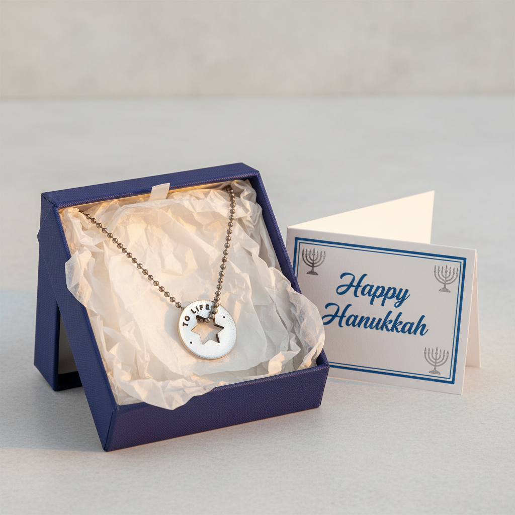 To Life Necklace Hanukkah Gift Box