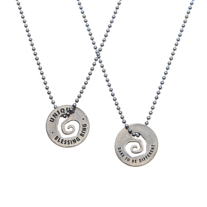 Unique Blessing Ring – Dare to Be Different Double-Sided Silver Token, Quarter-Size