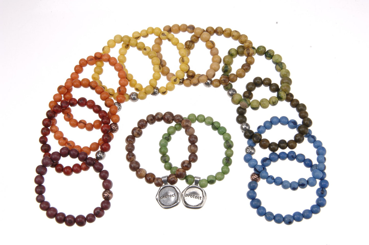 World Bead on Acai Seeds Of Life Bracelet - Whitney Howard Designs