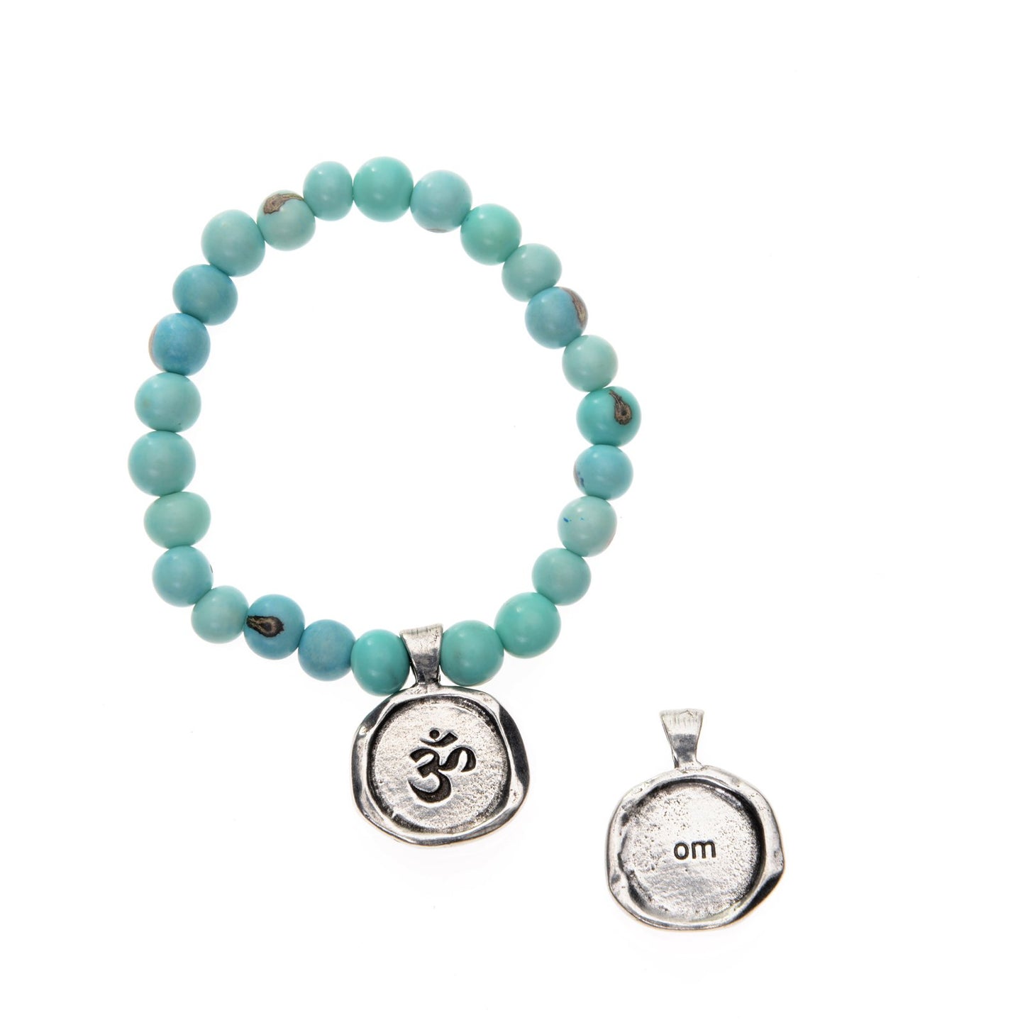 Turquoise Acai Seeds of Life Bracelet with Wax Seal - Whitney Howard Designs