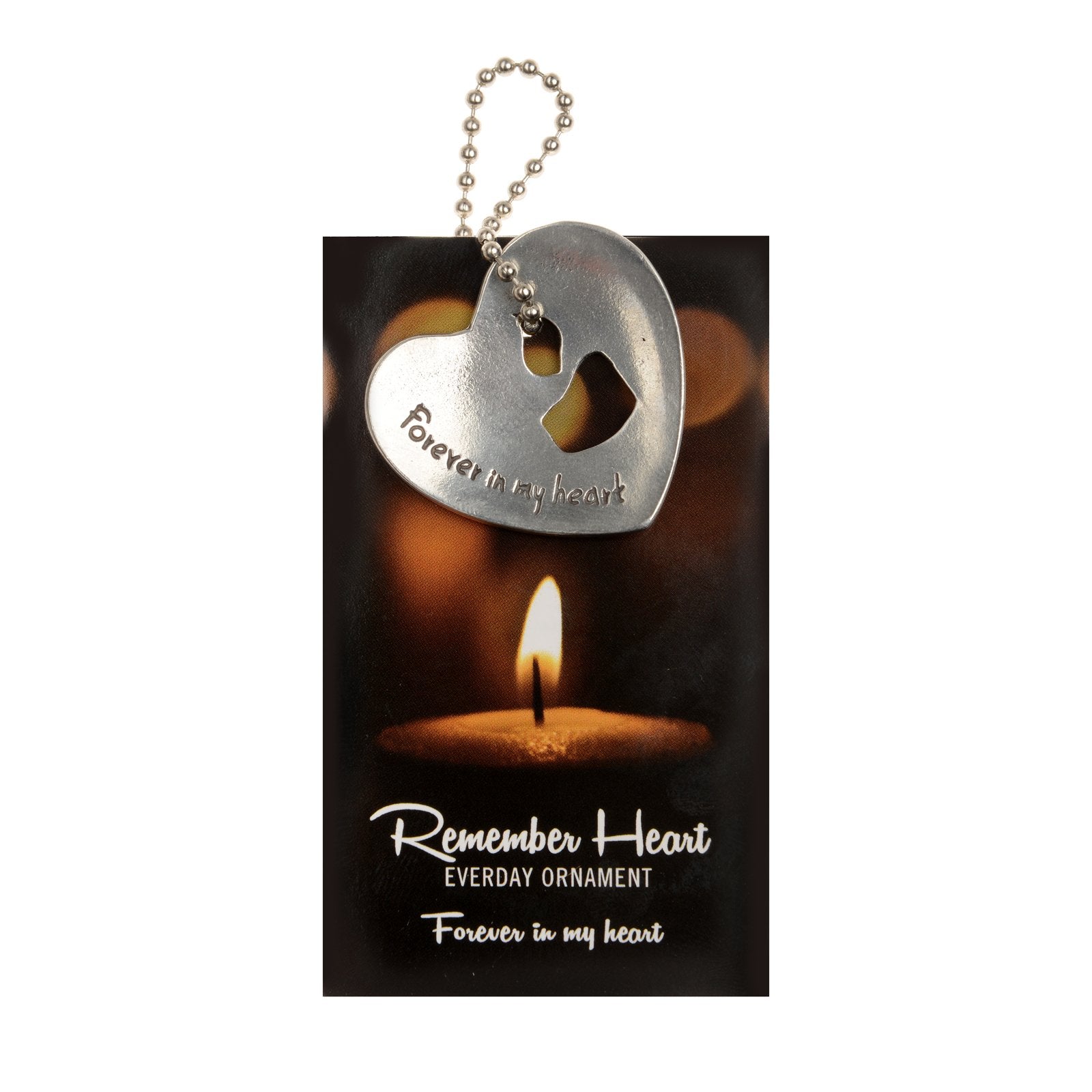Everyday Ornament - Candle Card with Remember Heart & Chain