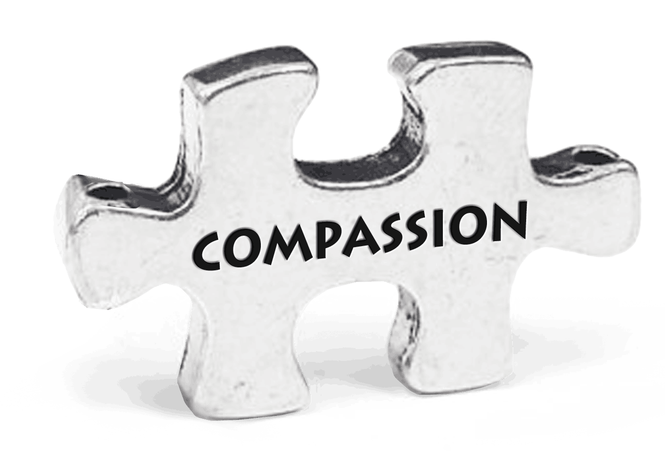 Compassion Puzzle Token on 30&quot; Ball Chain