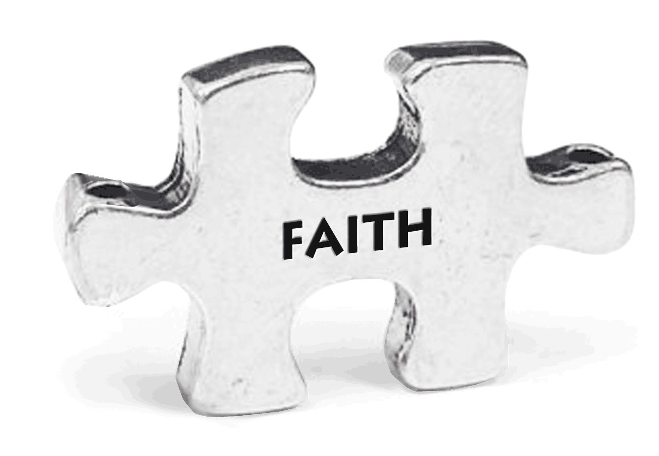 Faith Puzzle Token on 30&quot; Ball Chain