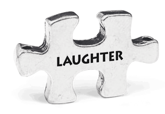 Laughter Puzzle Token on 30&quot; Ball Chain
