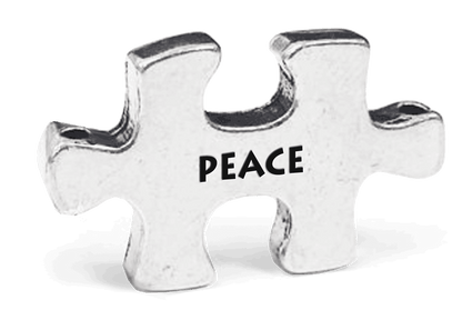 Peace Puzzle Token on Key Loop