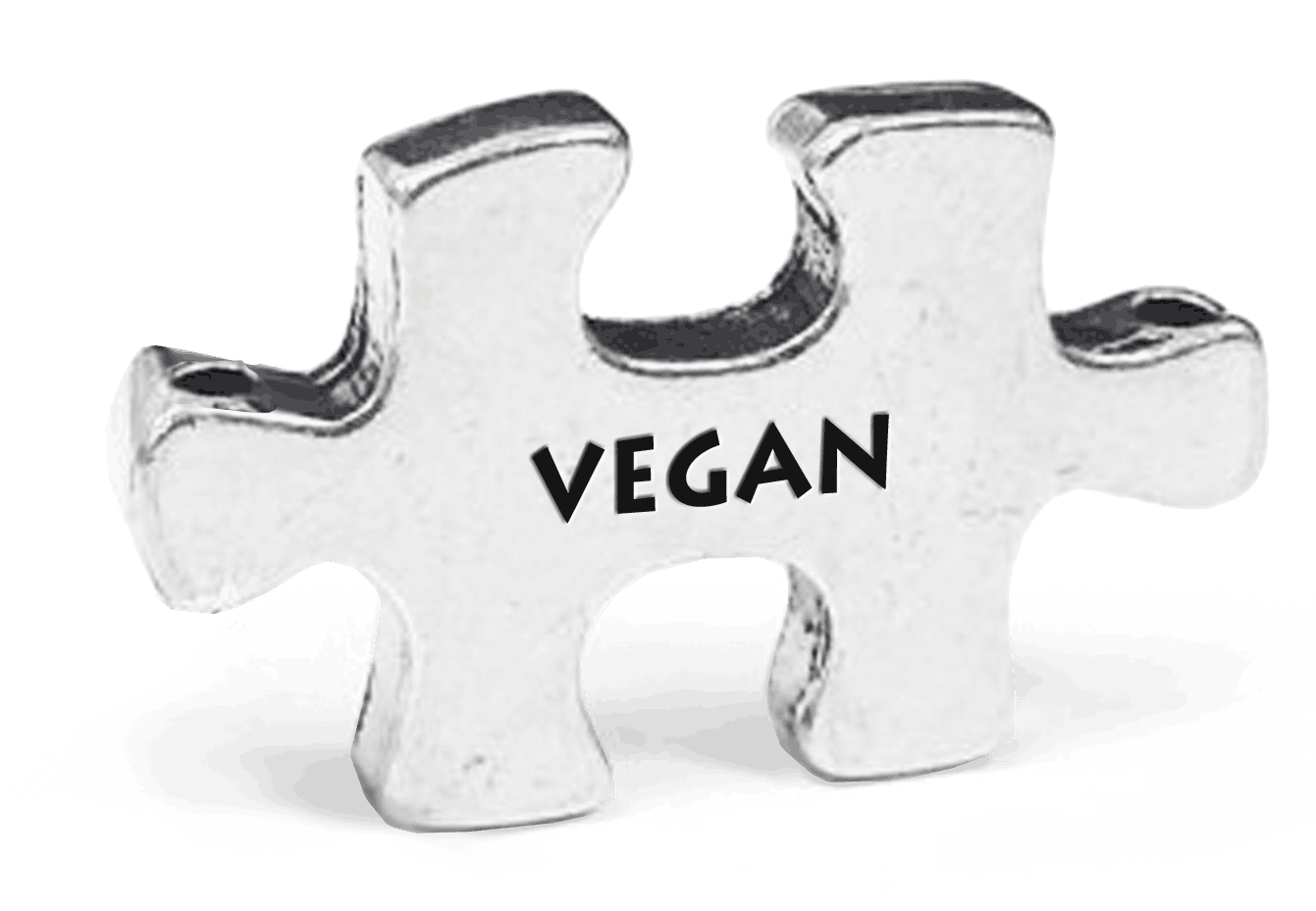 Vegan Puzzle Token on 30&quot; Ball Chain