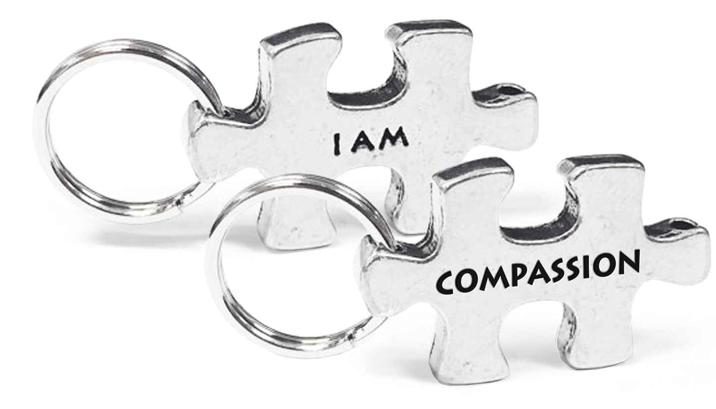 Compassion Puzzle Piece Token on Key Loop