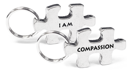 Compassion Puzzle Piece Token on Key Loop
