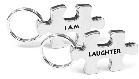 Laughter Puzzle Piece Token on Key Loop