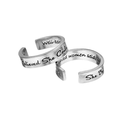 She Believed She Could, So She Did Inspire Ring