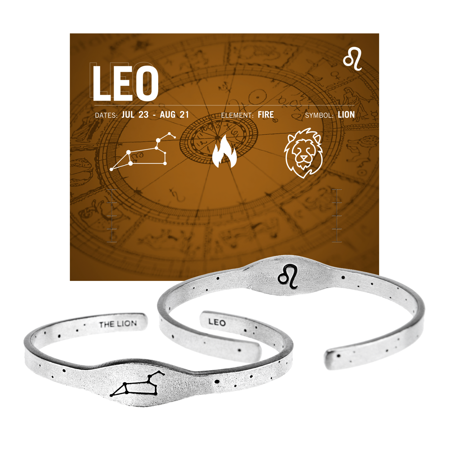 Zodiac Cuff Bracelet - Leo
