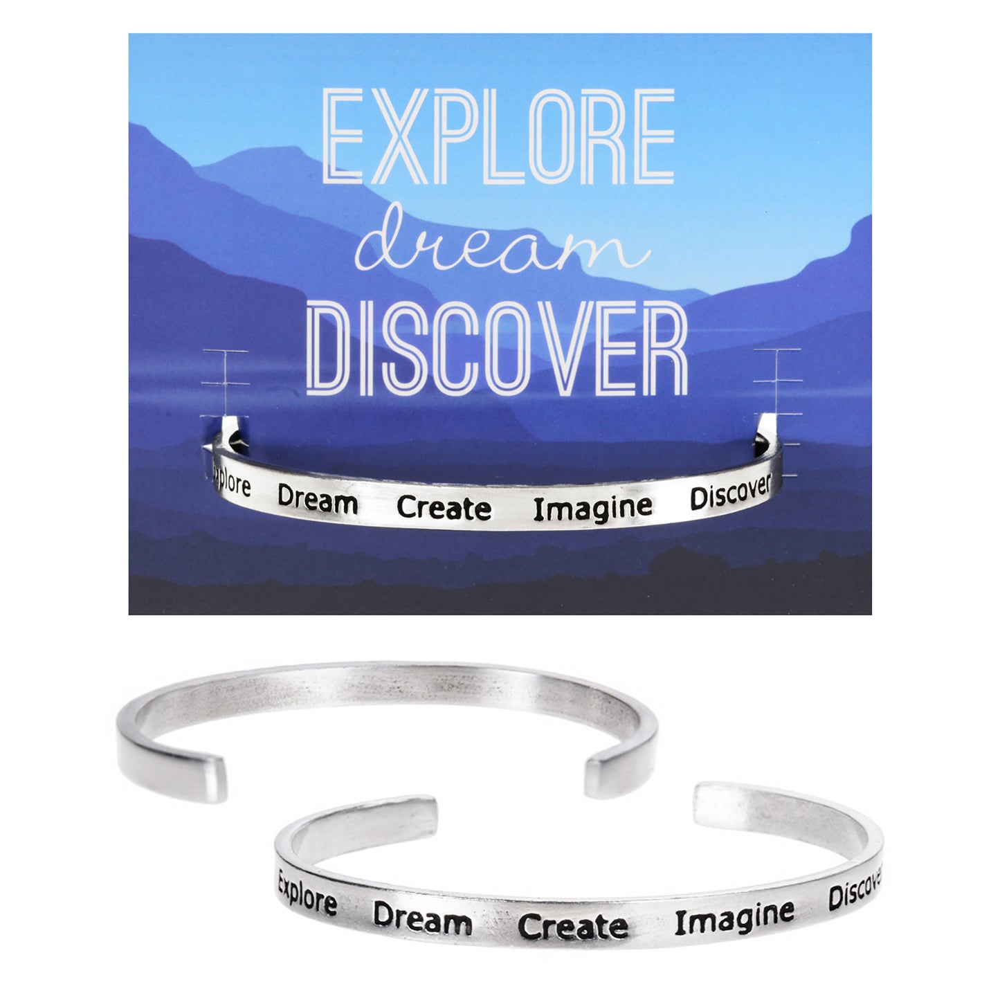 Dream Explore Create Quotable Cuff Bracelet on Dream Explore Create Backer Card