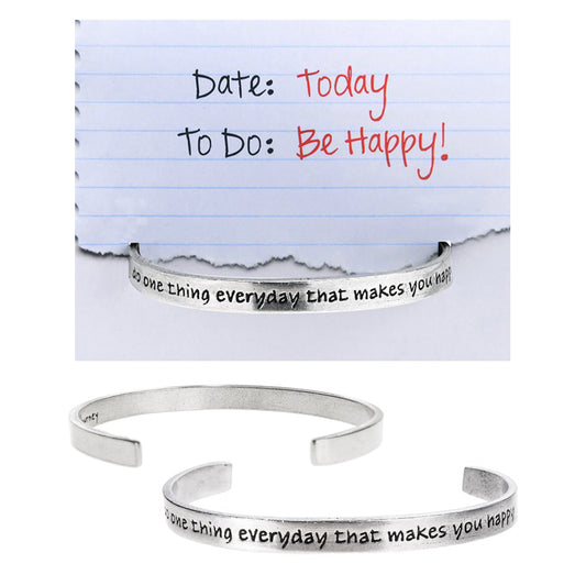 Do One Thing Everyday Quotable Cuff Bracelet on Backer Card