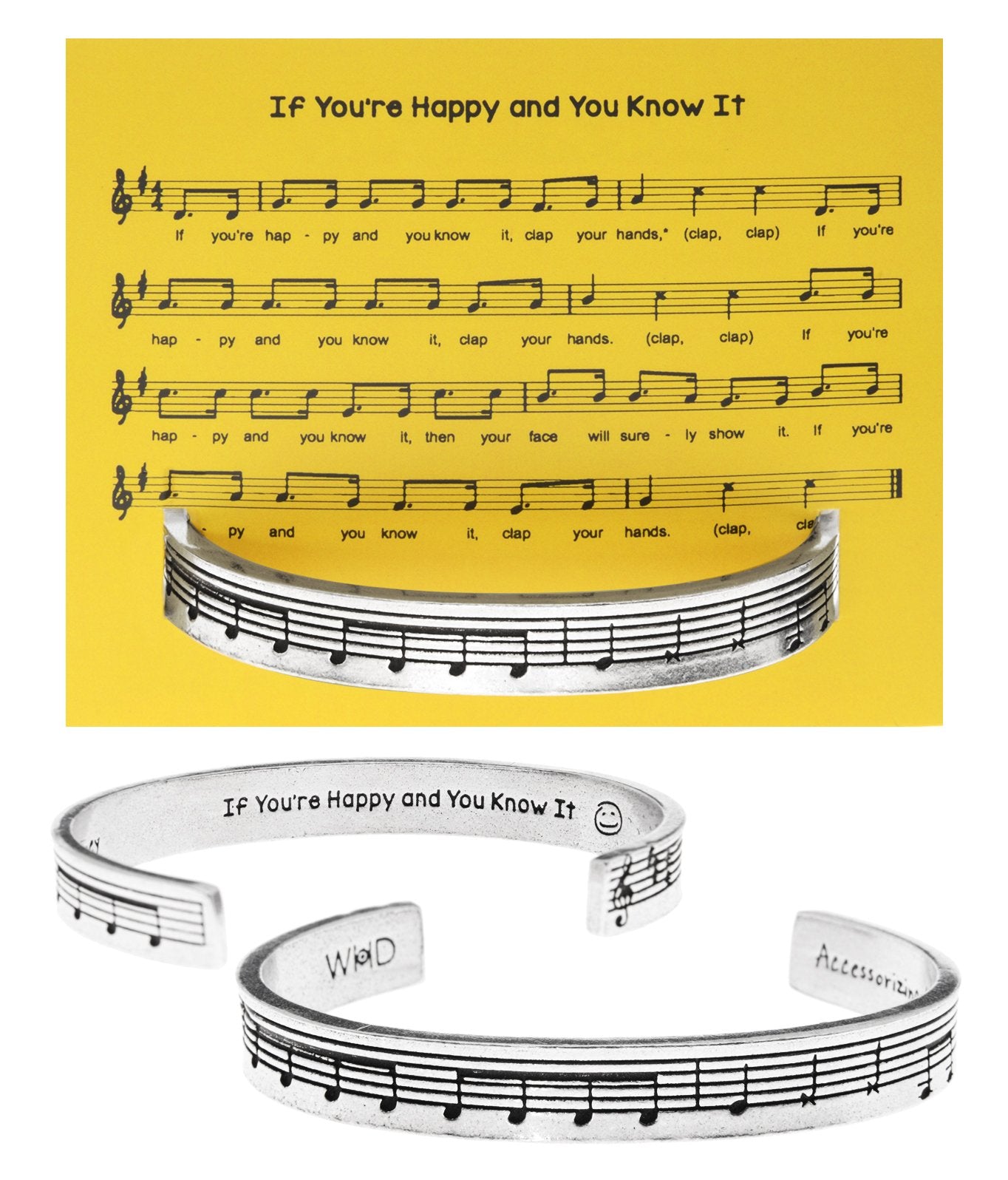 &quot;If You're Happy And You Know It&quot; Quotable Cuff on If Your Happy Backer Card