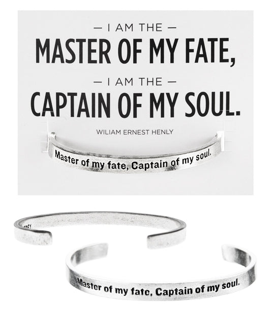 &quot;Master of My Fate&quot; Quotable Cuff on Backer Card