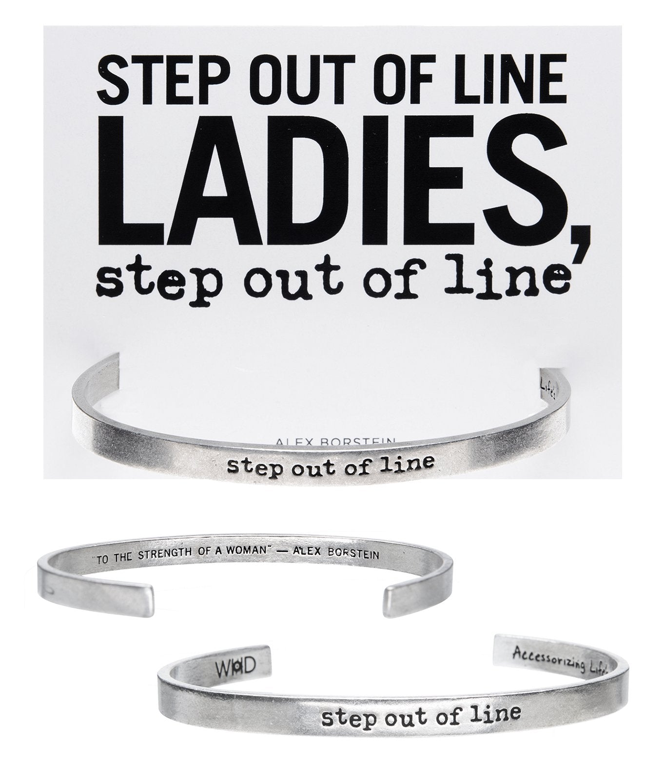 &quot;Step out of line&quot; Quotable Cuff on Backer Card