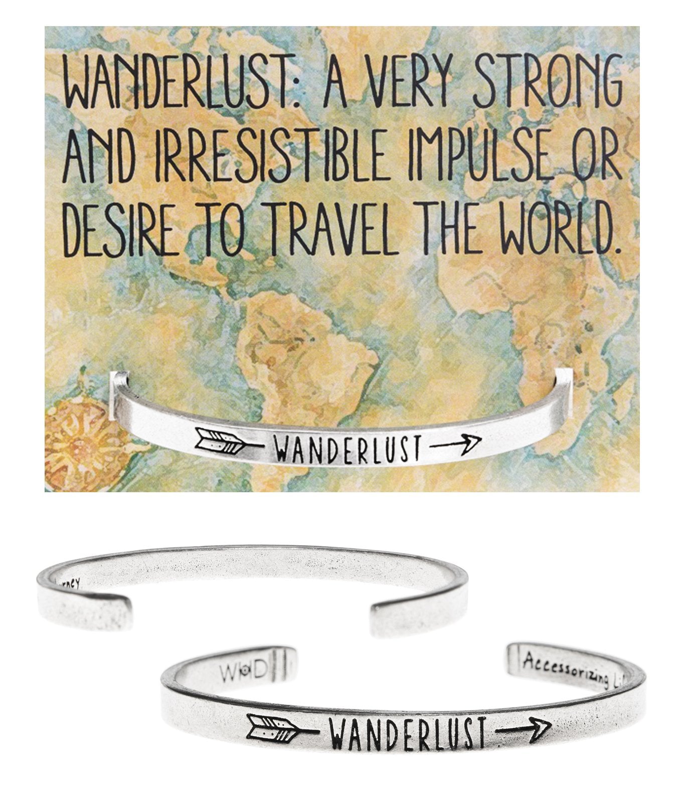 &quot;Wanderlust&quot; Quotable Cuff on Backer Card