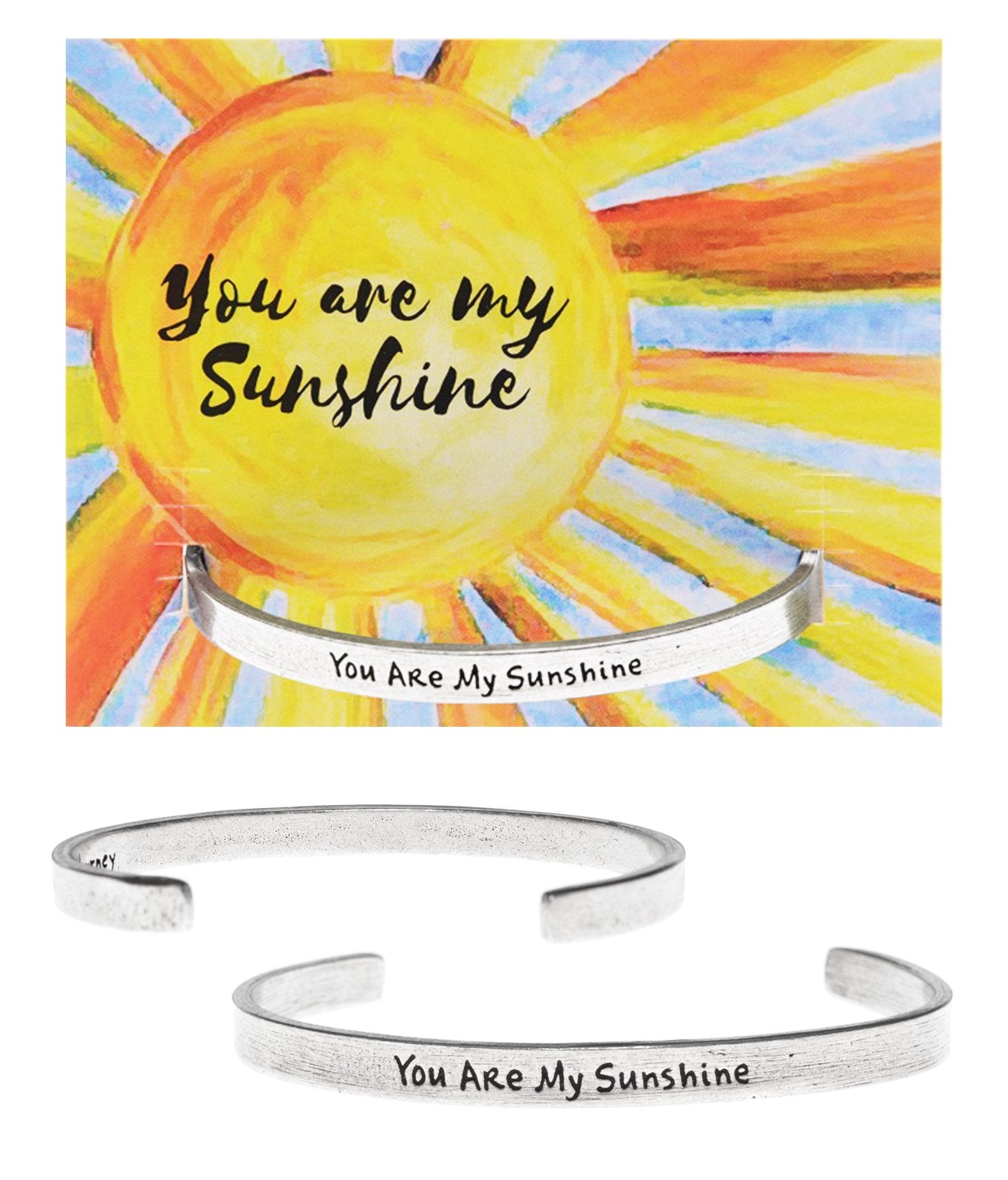 &quot;You Are My Sunshine&quot; Quotable Cuff on You Are My Sunshine Backer Card