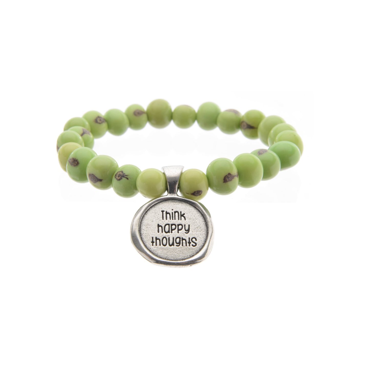 Acai Seeds of Life Bracelet with Wax Seal - Spring Green