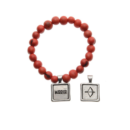 Acai Seeds of Life Bracelet with Wax Seal - Tiger Red