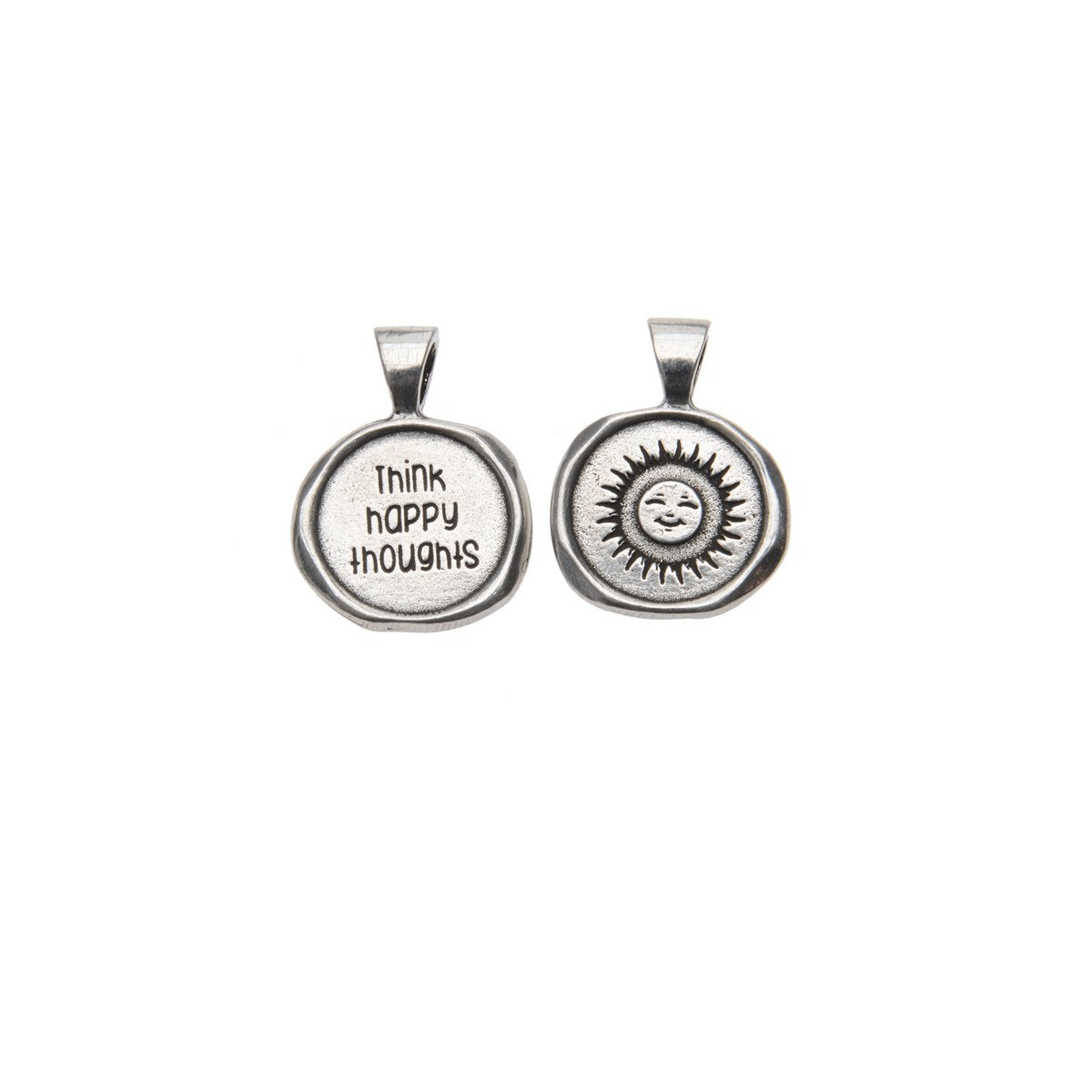 Think Happy Thoughts Wax Seal on 30&quot; Ball Chain