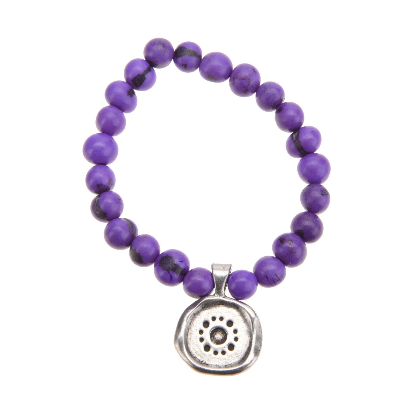 Acai Seeds Of Life Bracelet with Wax Seal - Purple